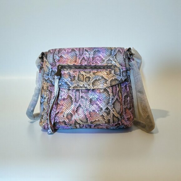 Aimee Kestenberg Fifth Ave Convertible Snake Leather Crossbody Shoulder Bag NWT - Picture 1 of 16